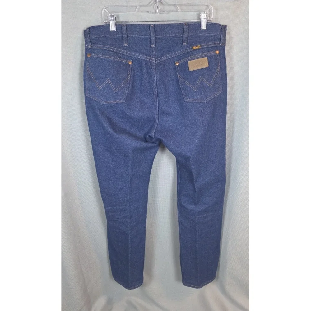 Wrangler Cowboy Cut Men's Straight Leg Dark Wash Denim Jeans Regular Fit 38x33.5
